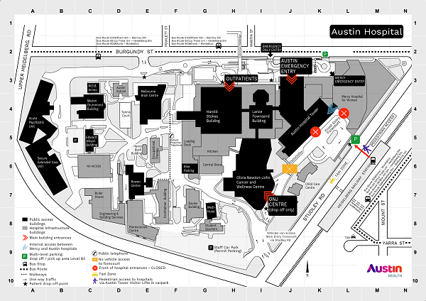 Austin Hospital Map